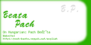 beata pach business card